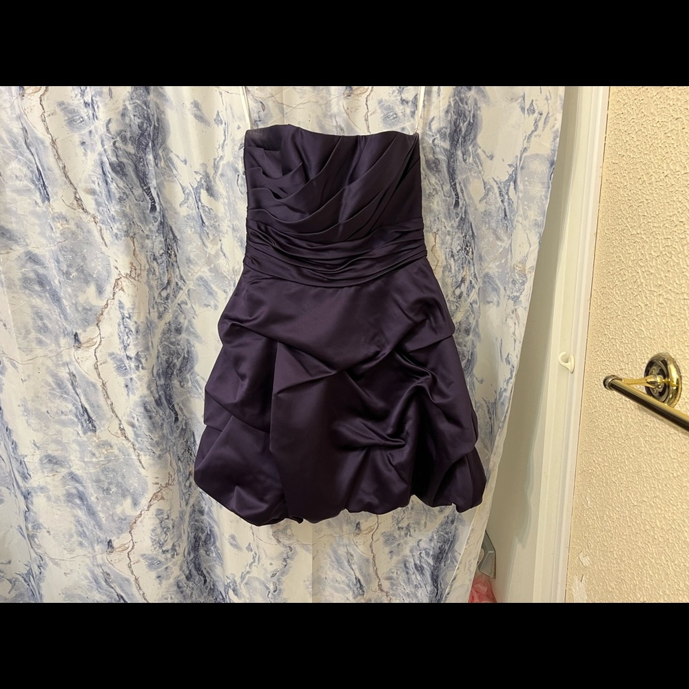 strapless david’s bridal dress!!